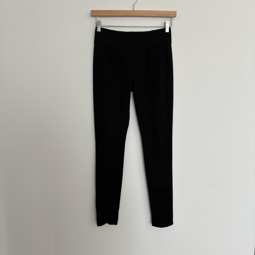 Stoosh Womens Pants Small Black Elastic Waist Pull On Stretchy Minimalist Comfy